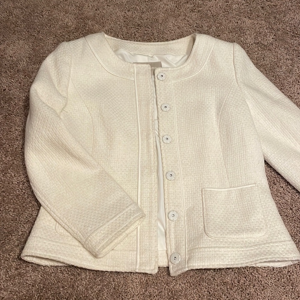 White banana republic blazer size 8